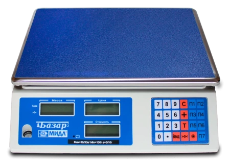 Весы торговые электронные МТ-15-МЖА Базар-2У с поверкой купить по низкой цене | МАКСПРОФИТ