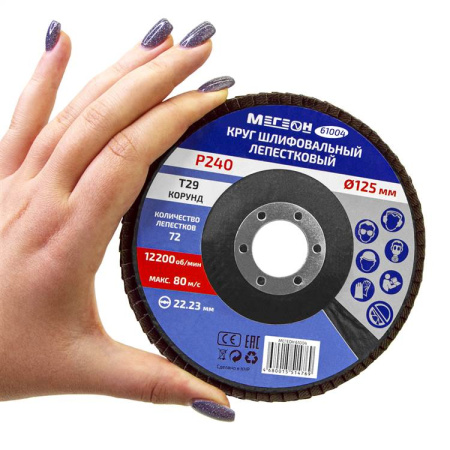 Круг шлифовальный лепестковый комплект МЕГЕОН 61004-10 купить по низкой цене | МАКСПРОФИТ