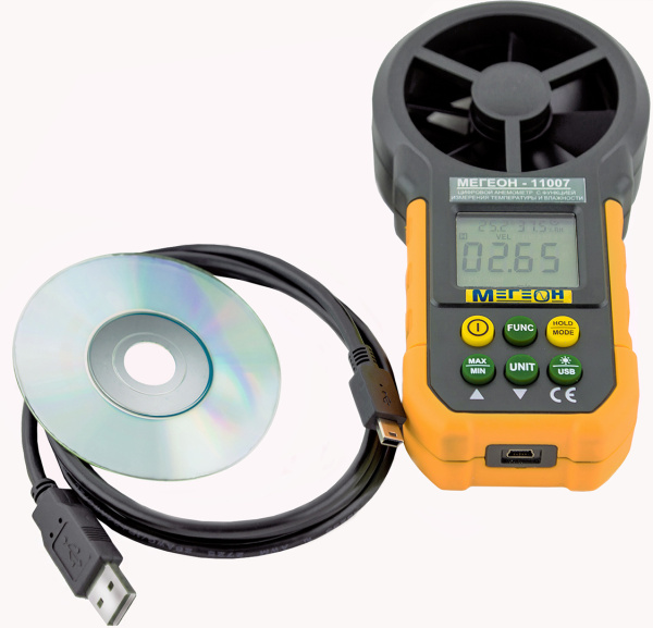Анемометр с USB интерфейсом МЕГЕОН 11007 купить по низкой цене | МАКСПРОФИТ